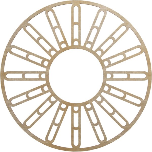 Ekena Millwork Hale Wood Fretwork Pierced Ceiling Medallion, Hickory, 26"OD x 9 1/2"ID x 1/4"T CMWP26X26X0250HHHI - main